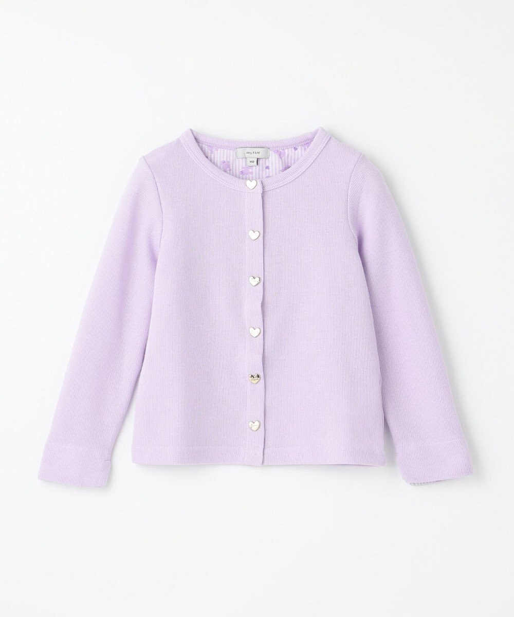 ANY KIDS スナップボタン フレンチ カーディガン 