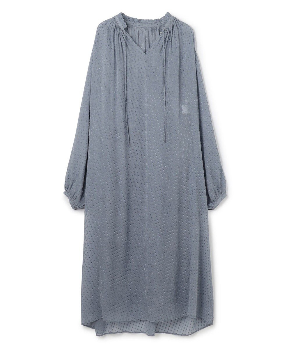 BEIGE， CALLERRY / シルク混ドットギャザーワンピース 