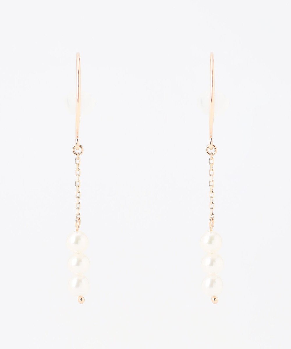 TOCCA 【WEB限定】FRILL PEARL SWING PIERCED EARRINGS K10ゴールド 淡水パールピアス 