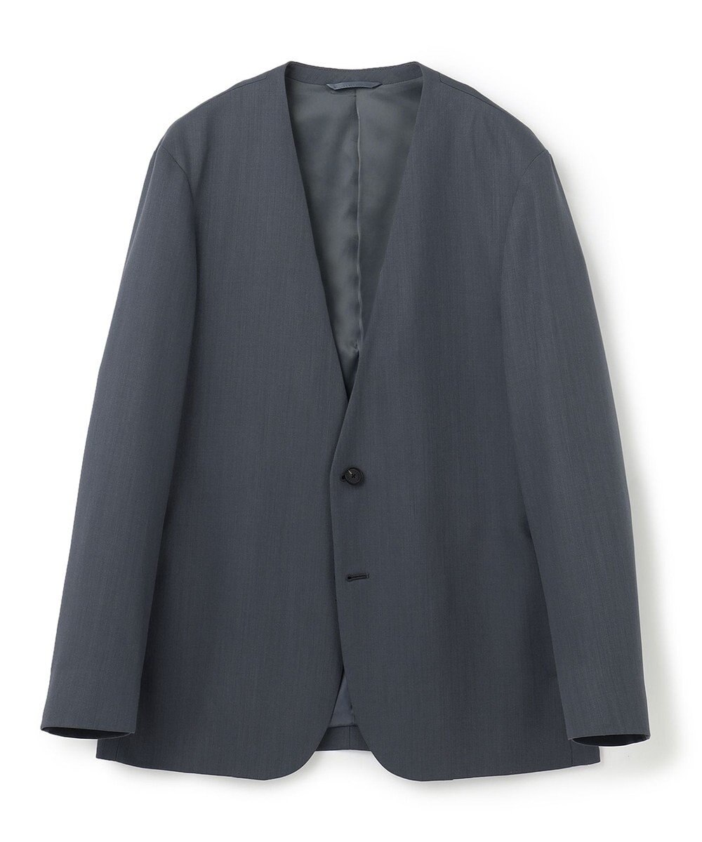 JOSEPH HOMME 【洗えるWOOLセットアップ】ウーステッドバラシャ　ノーカラージャケット 