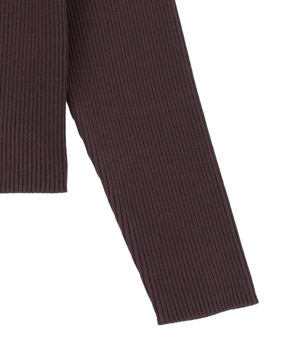 earth music&ecology レイヤード風ギャザーショルダーリブニット 