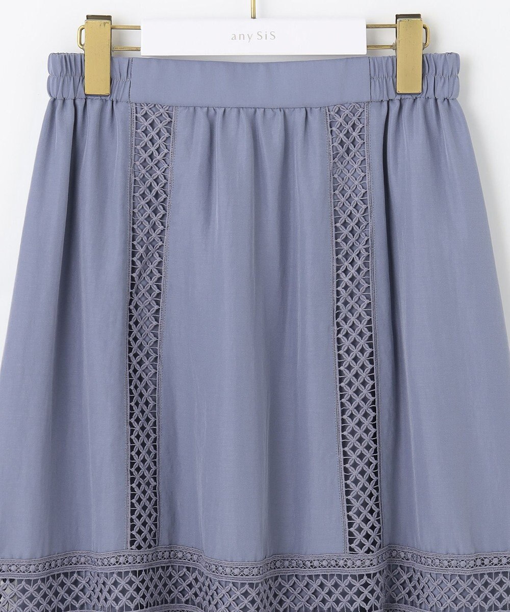 ANY SIS 【洗える】レースポイントティアード スカート 
