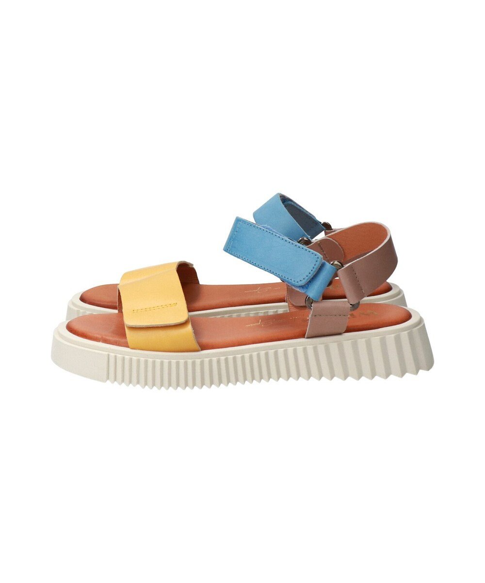 INTER-CHAUSSURES 【Wikers】ソフトスクエアトウ厚底サンダル 