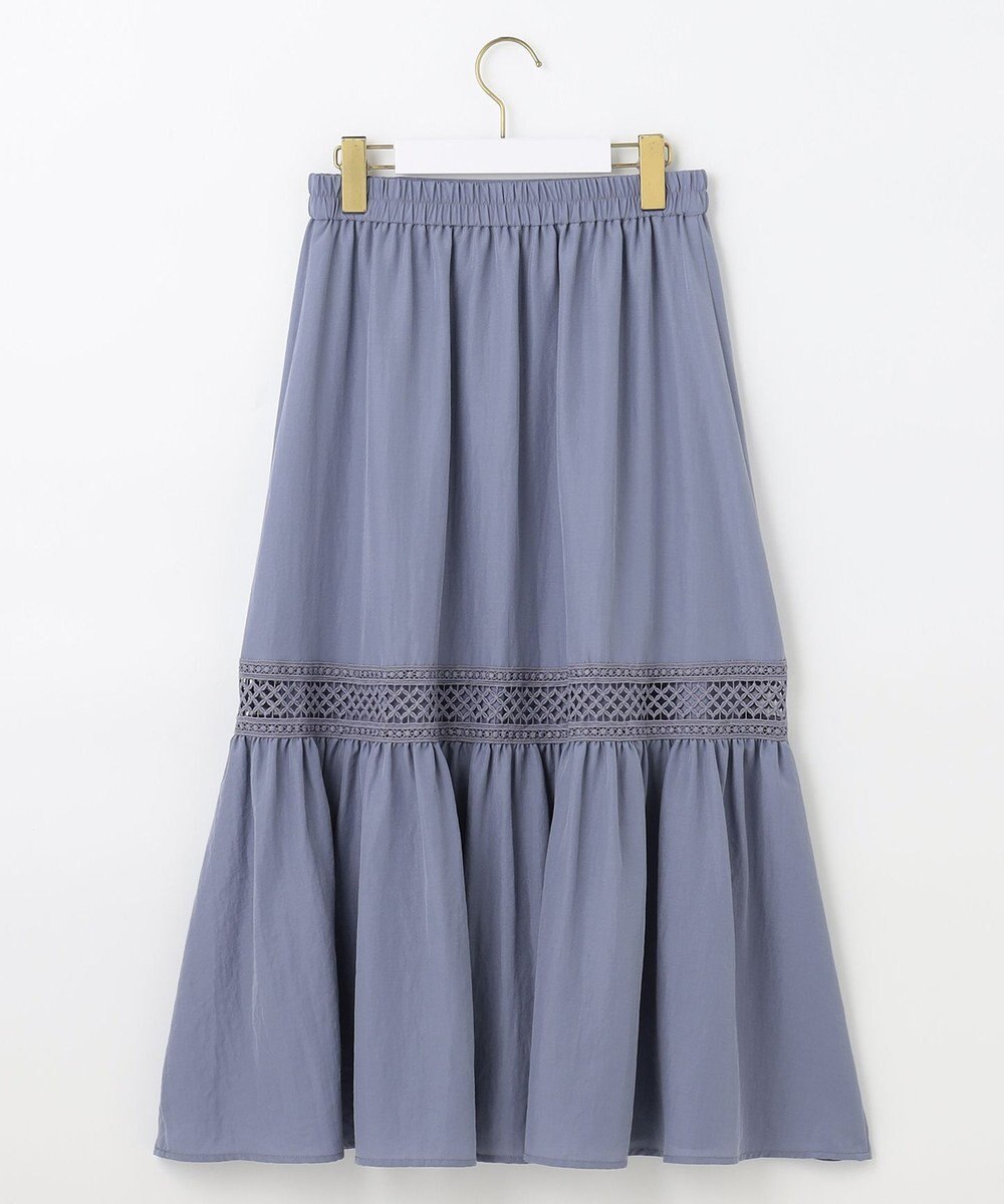 ANY SIS 【洗える】レースポイントティアード スカート 