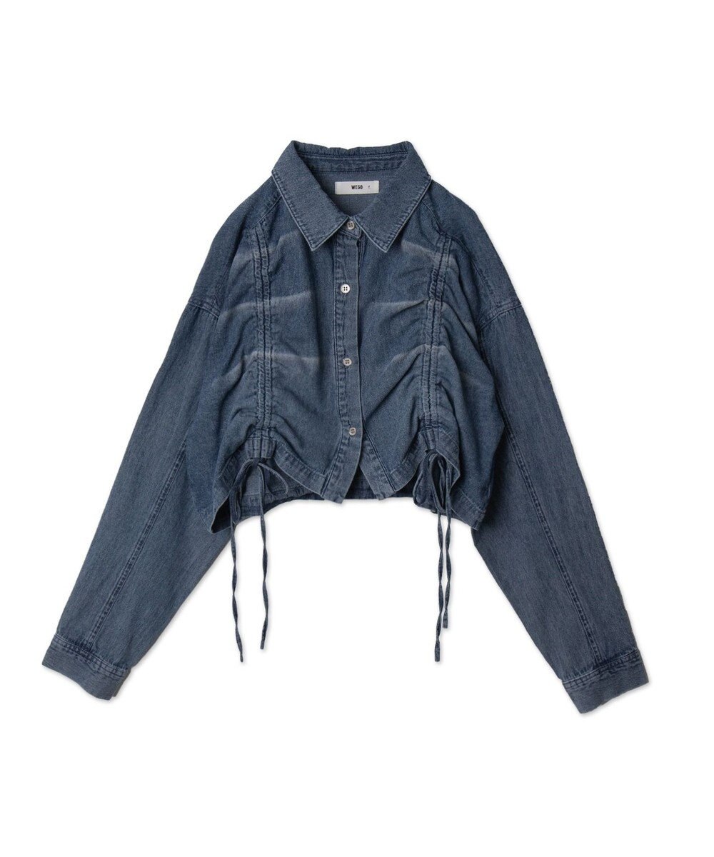 WEGO ドロストデニムショートシャツ 