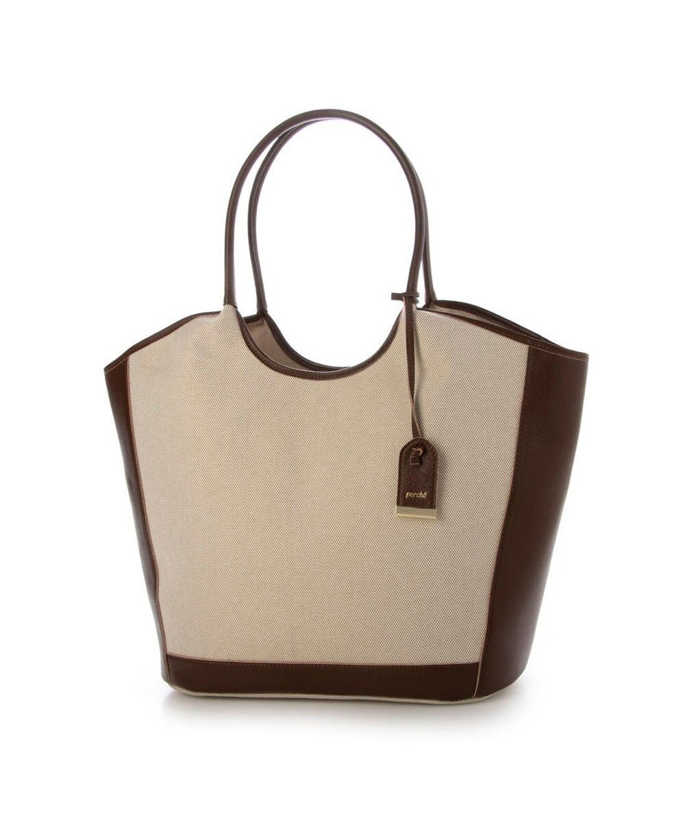 UNBILLION ペルケ perche / キャンバス・牛革トリミングトート 