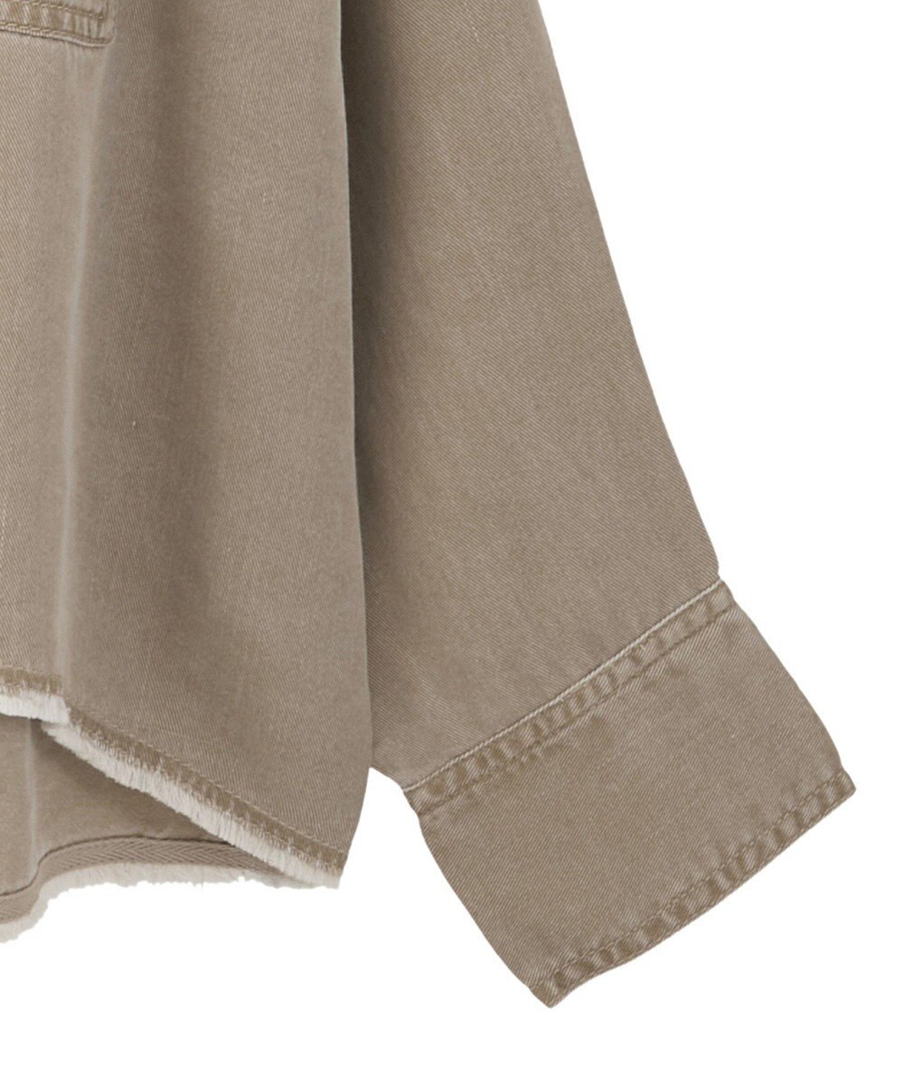 Green Parks 裾フリンジウ゛ィンテージ風シャツ 