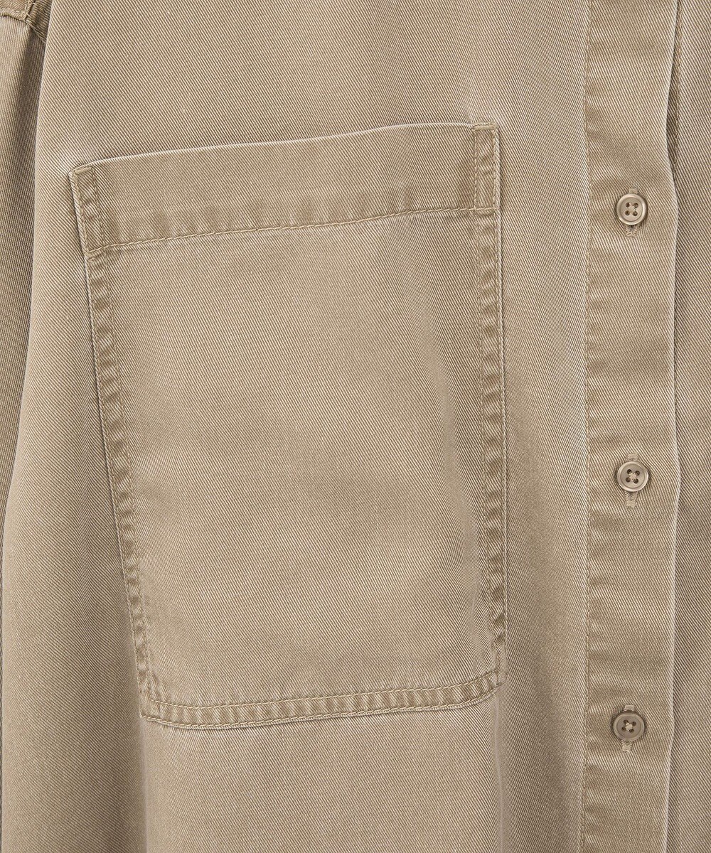 Green Parks 裾フリンジウ゛ィンテージ風シャツ 