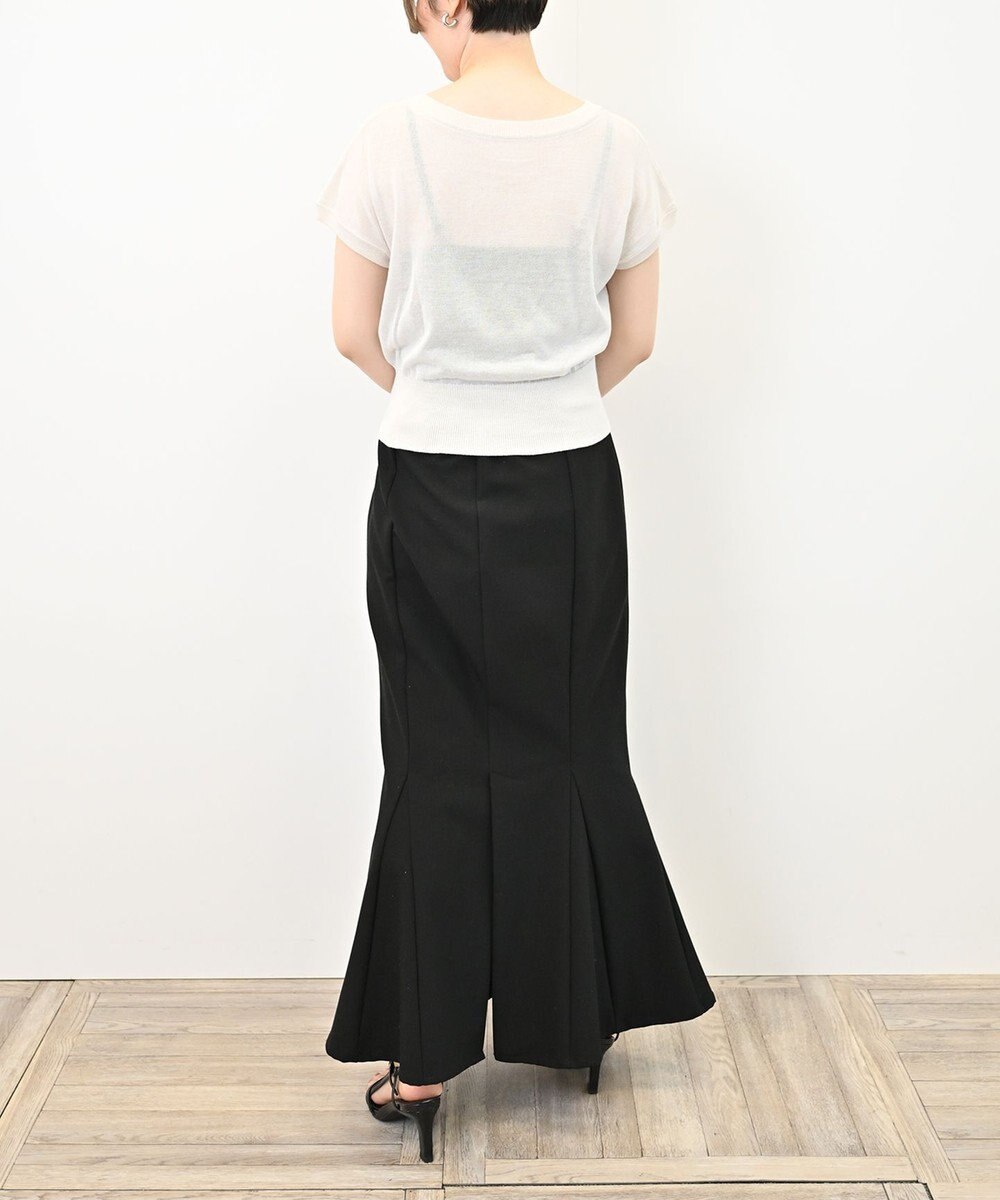 TOQUE 25SS新作〈大草直子さんアドバイザー〉シルク×コットンニットフレンチスリーブ 