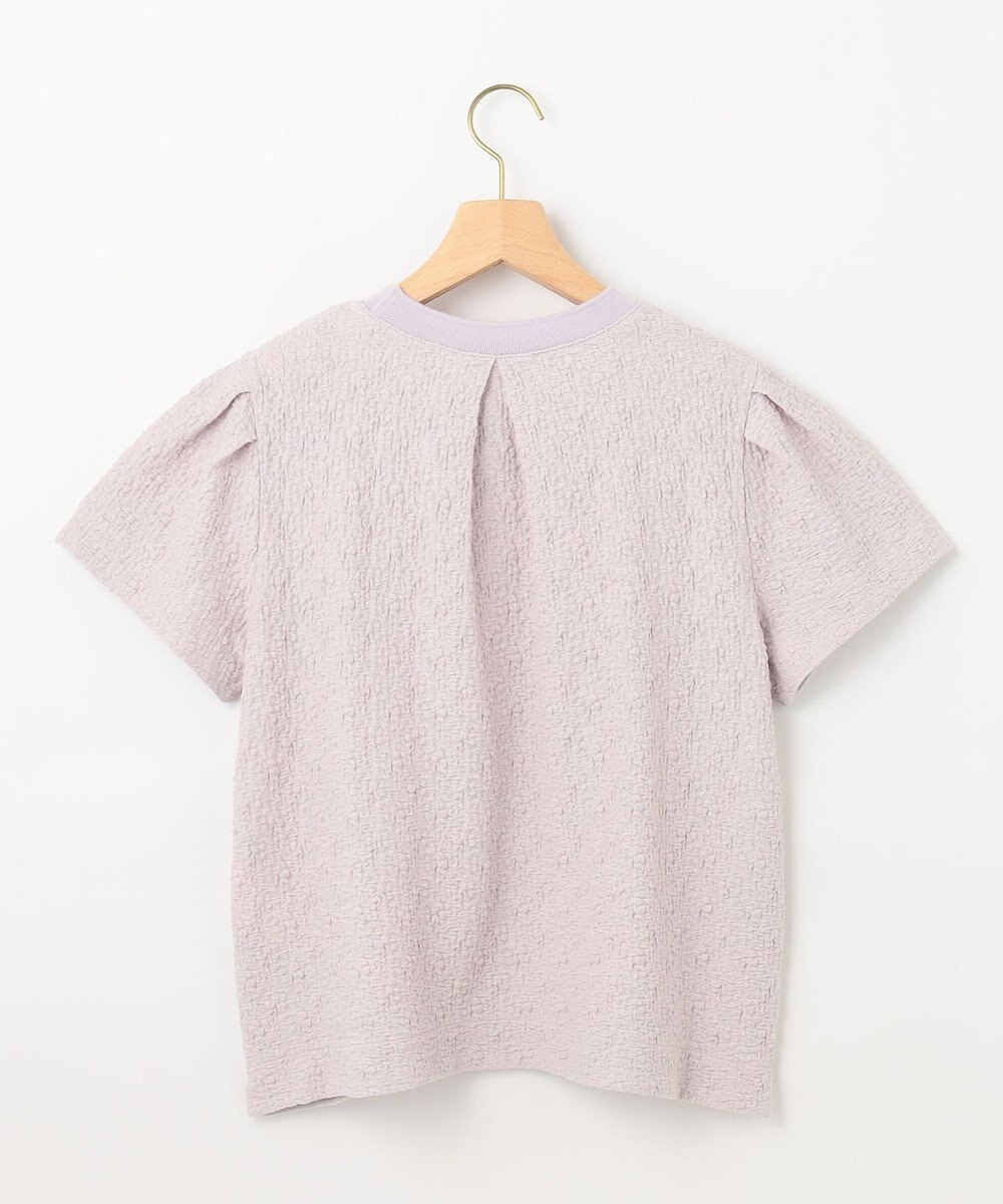 組曲 L 【WEB限定】ストレッチジャガード クロップドＴシャツ 