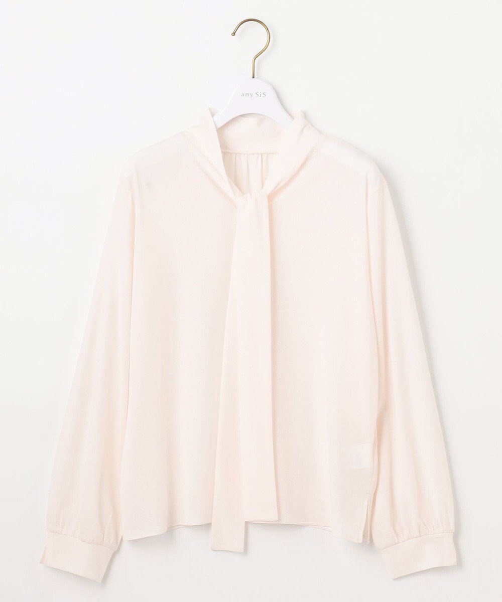 ANY SIS 【前後着用可能】シアー2WAYボウタイ プルオーバー 