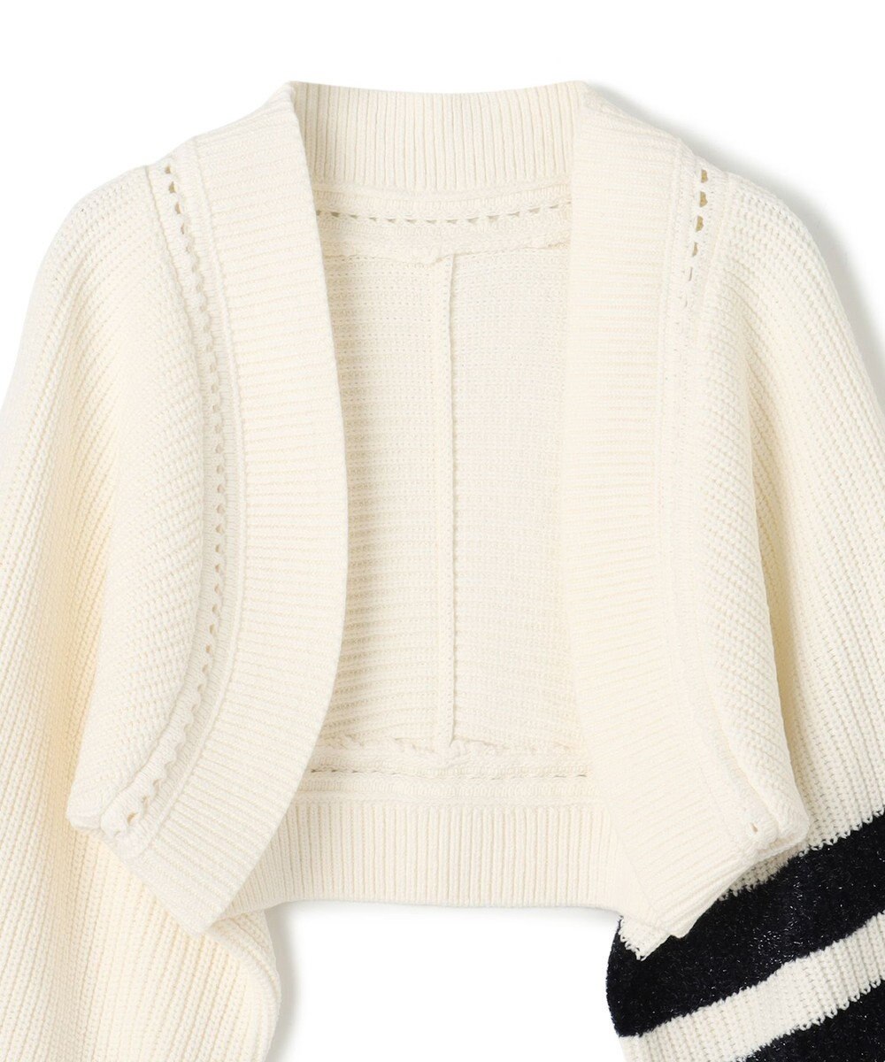 GRACE CONTINENTAL 畦ショートニットカーディガン 