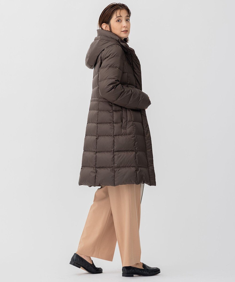 23区 【洗える】シレータフタ ロング ダウンコート 