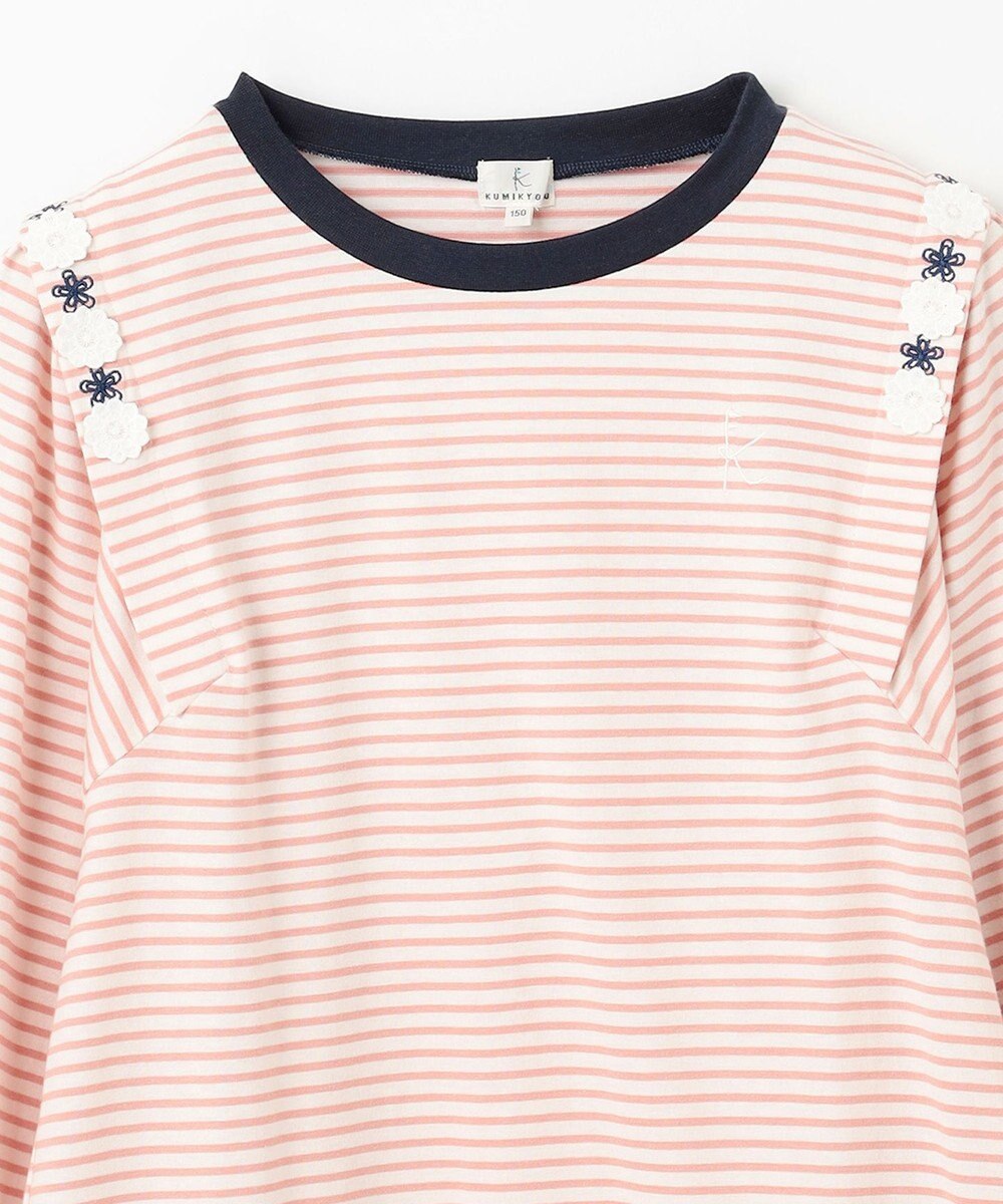 組曲 KIDS 【150-160㎝】リボンボーダー トップス 