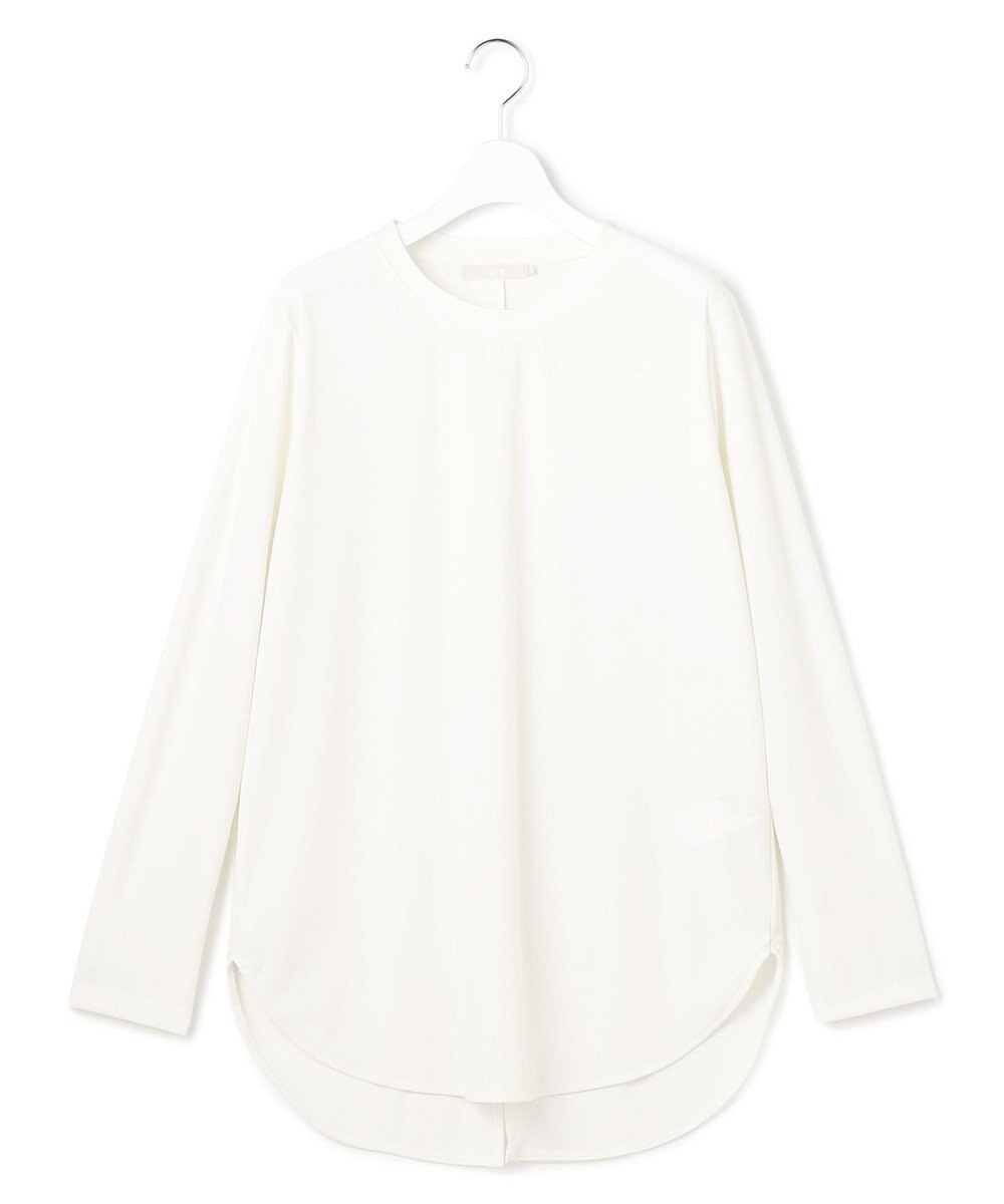 ICB L 【マシンウォッシャブル可】ライトトリコット バックスリット入り長袖プルオーバー 