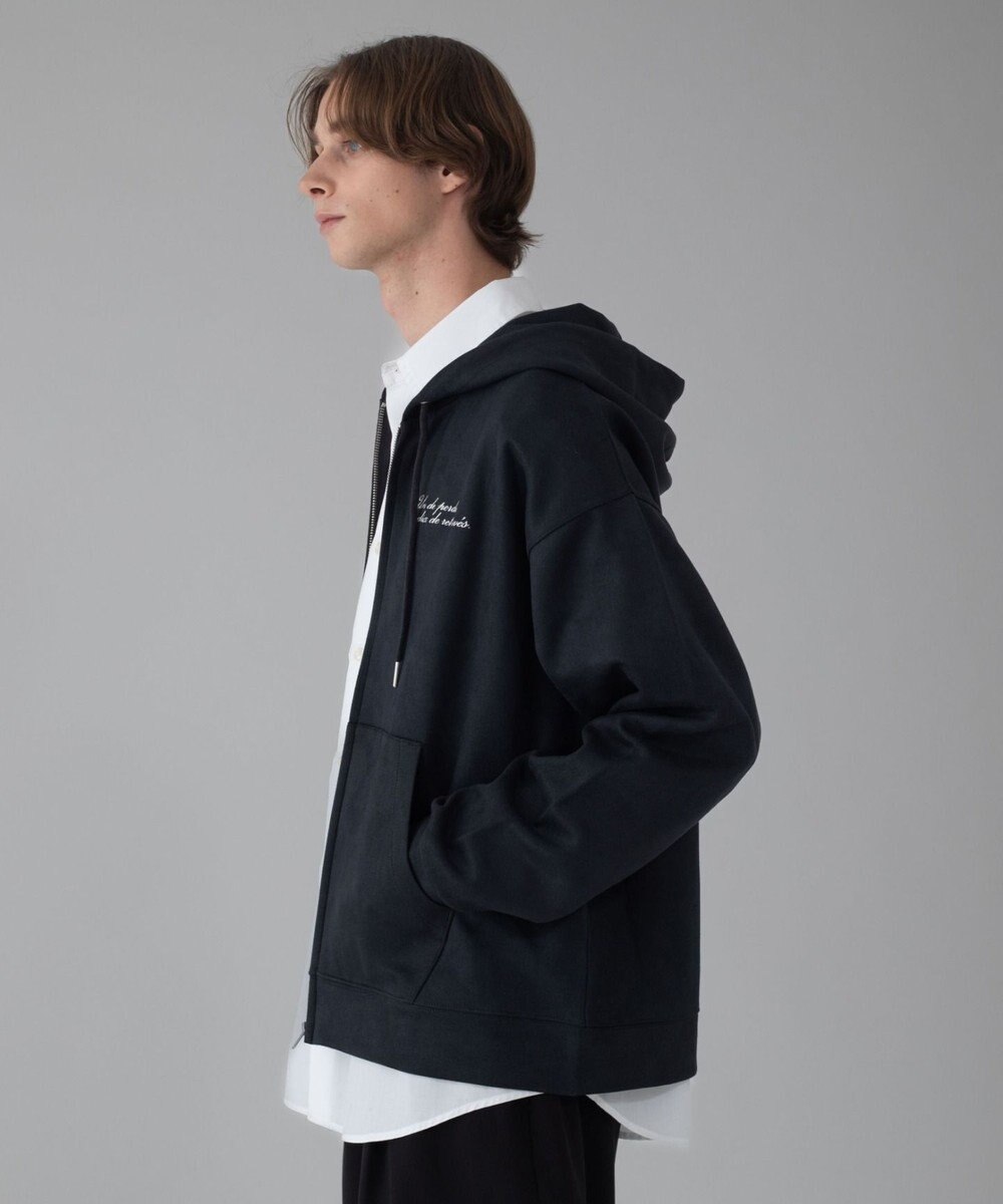 WEGO 【ユニセックス着用ITEM/MLサイズ展開】フェイクスウェードZIPパーカー 