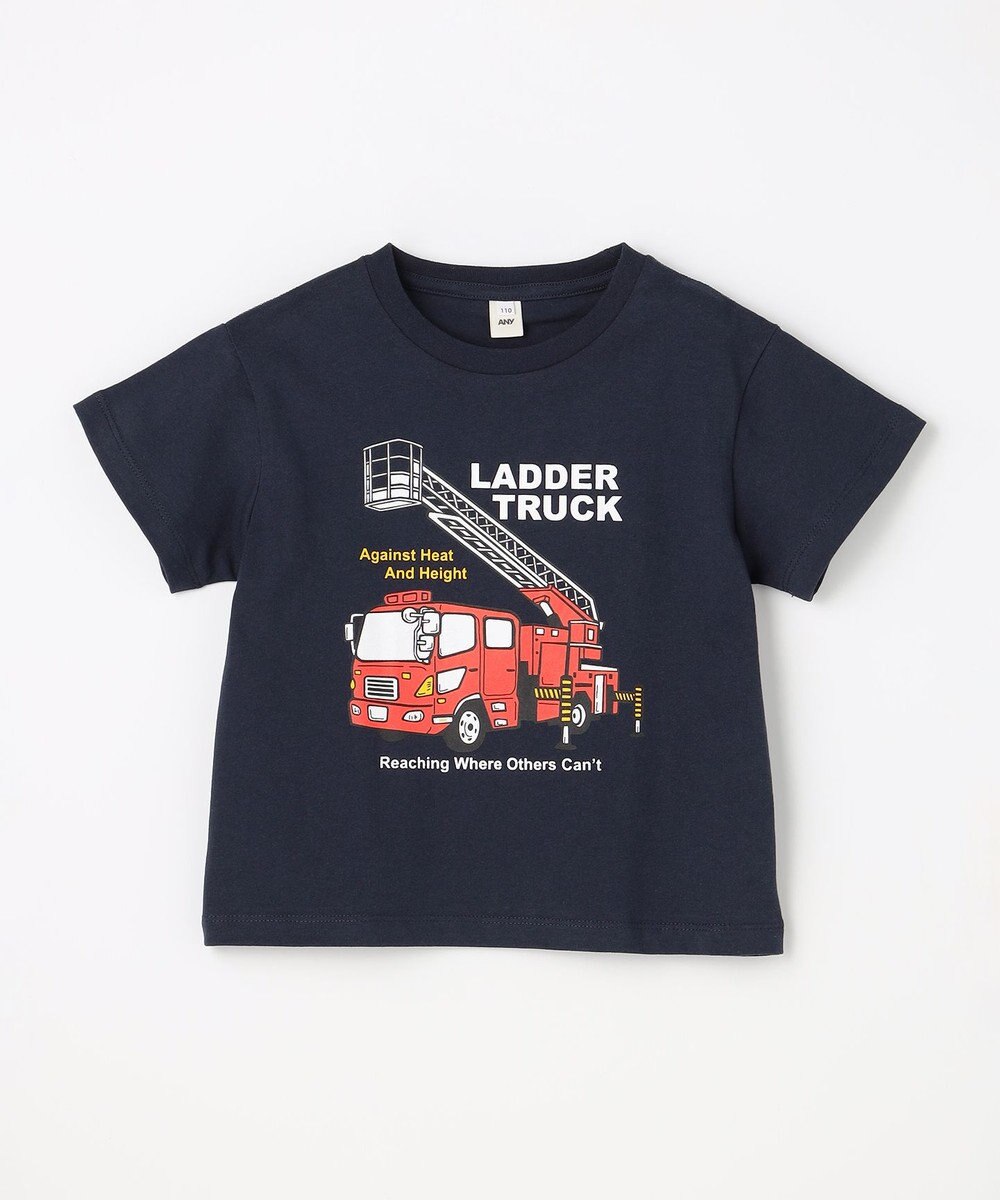 ANY KIDS 【洗濯機可能】はたらく車プリント 半袖Tシャツ 