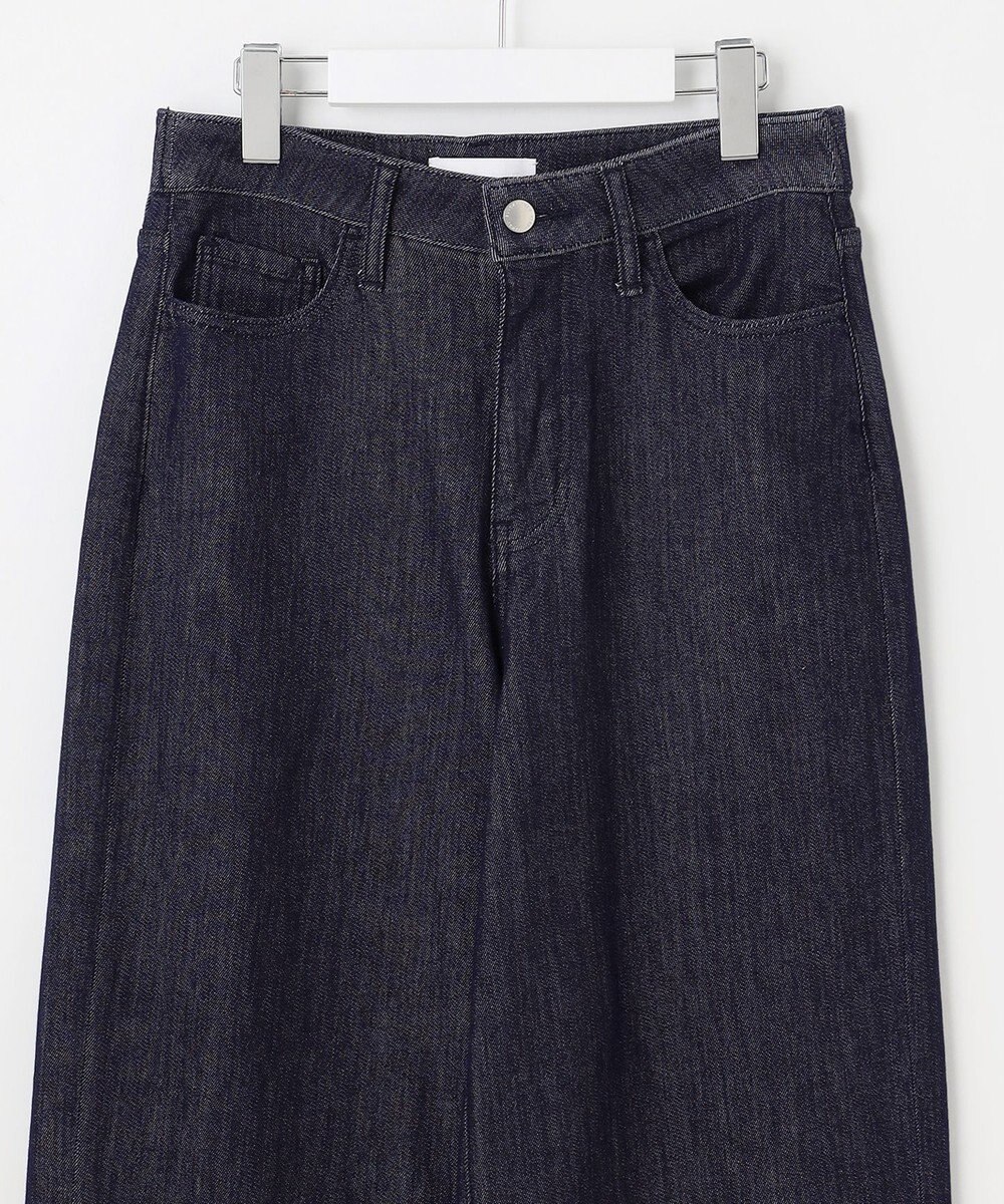 自由区 L 【19号サイズまで展開】ウスカルデニムワイドストレート パンツ 