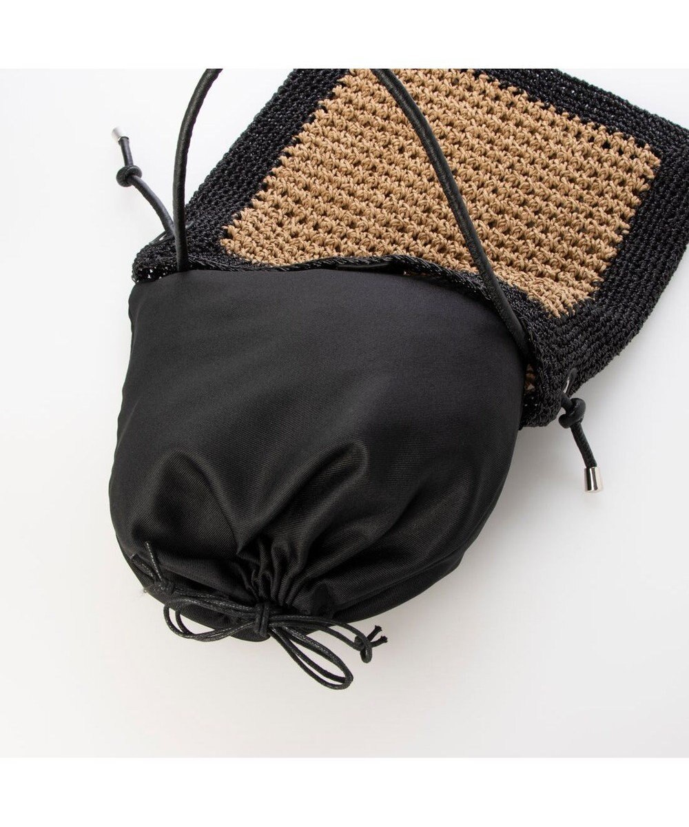 UNBILLION カシュカシュ cachecache / メタリックヤーンパネル編みトート 