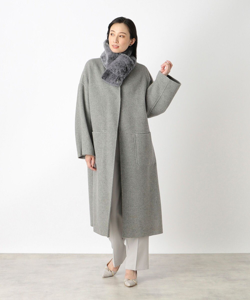 MOONBAT 【WEB限定】FURLA スノートップ チャーム付きフェイクファーマフラー 