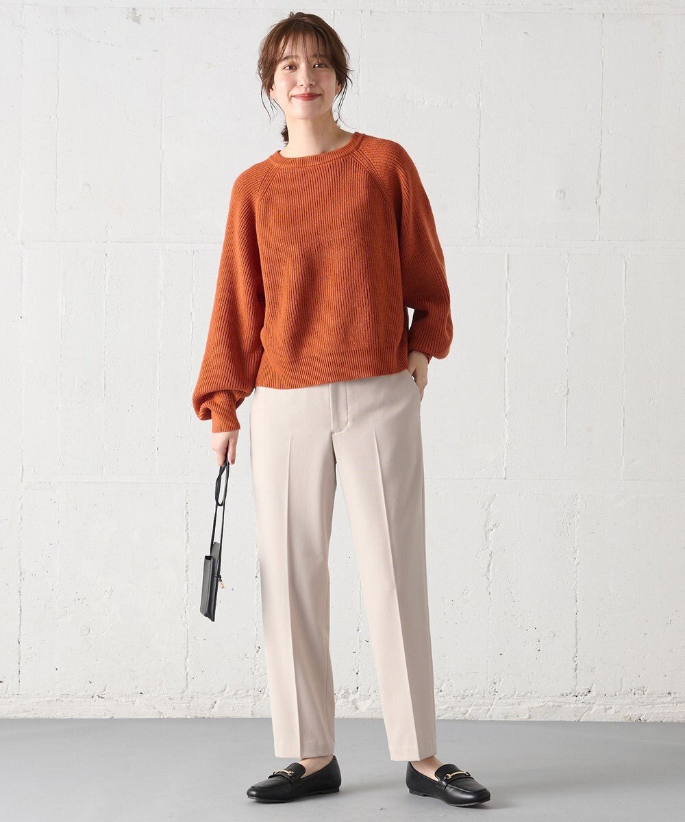 ANY 【洗濯機可】ウールブレンドクロップドニット 