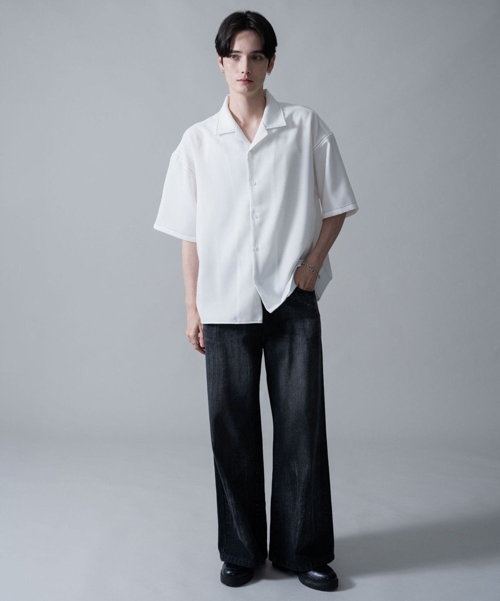 WEGO 【速乾/しわになりにくい/MLサイズ展開】ドライポリオープンカラーシャツ（SS） 