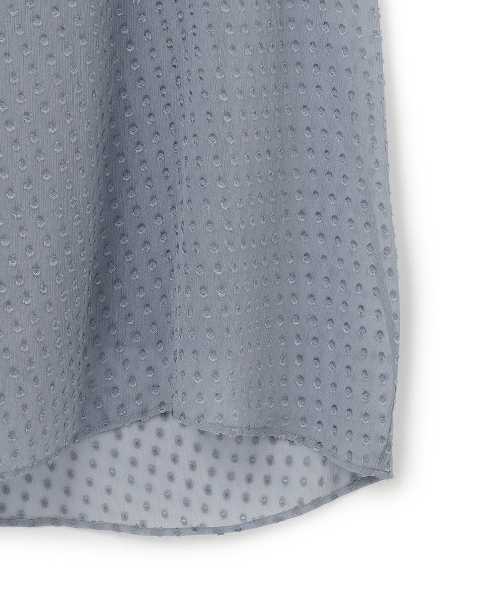 BEIGE， CALLERRY / シルク混ドットギャザーワンピース 