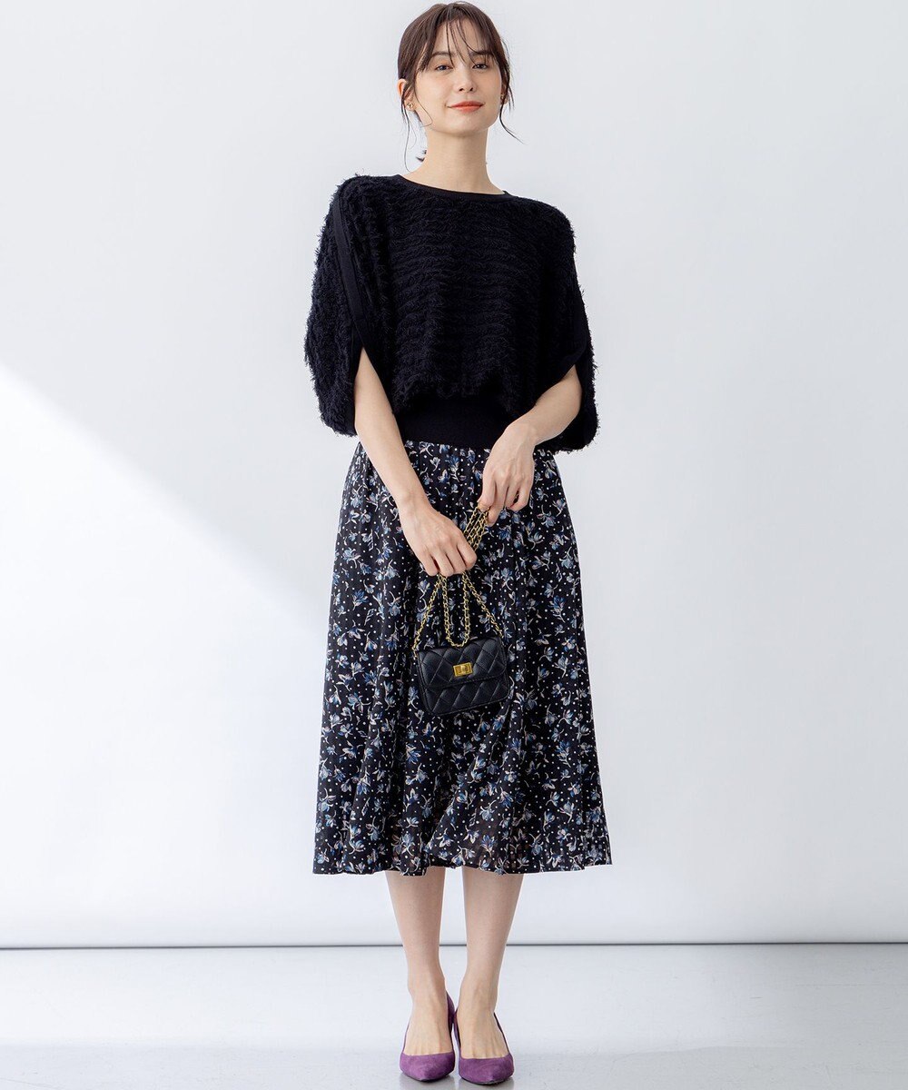 組曲 【WEB限定】カットジャガードドルマンスリーブ ニット 