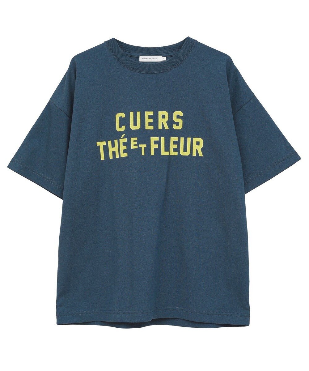 AMERICAN HOLIC デザインカレッジロゴプリントTシャツ 