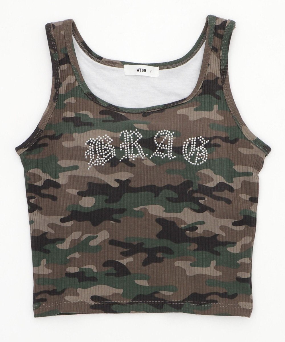 WEGO 【カップ付きインナー】ロゴスタッズカップインタンク 