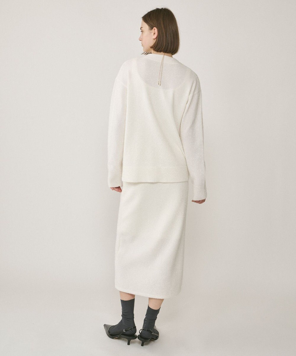 GRACE CONTINENTAL フィルムヤーンニットカーディガン 