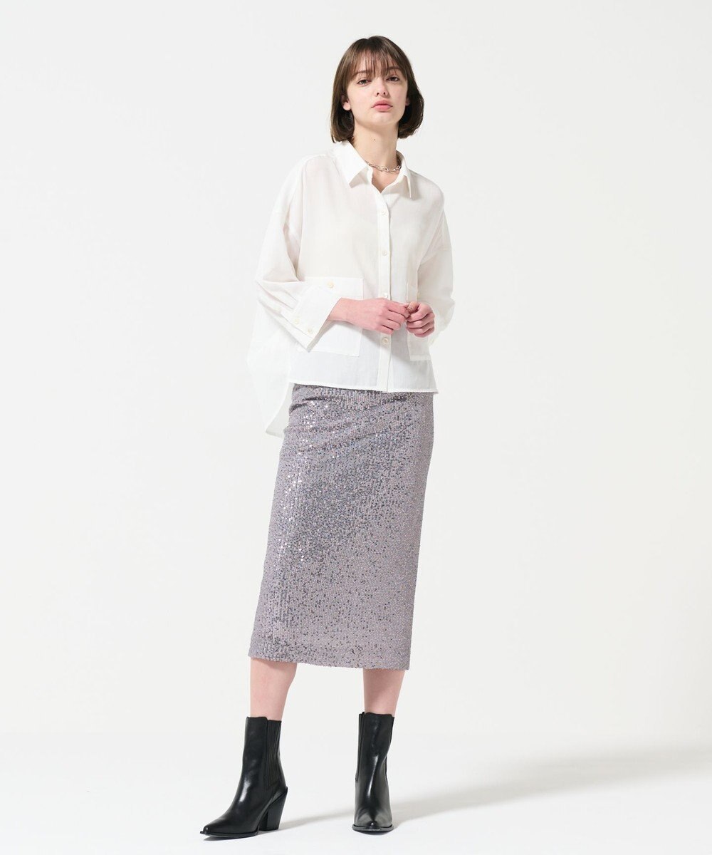 GRACE CONTINENTAL スパンコールタイトスカート 