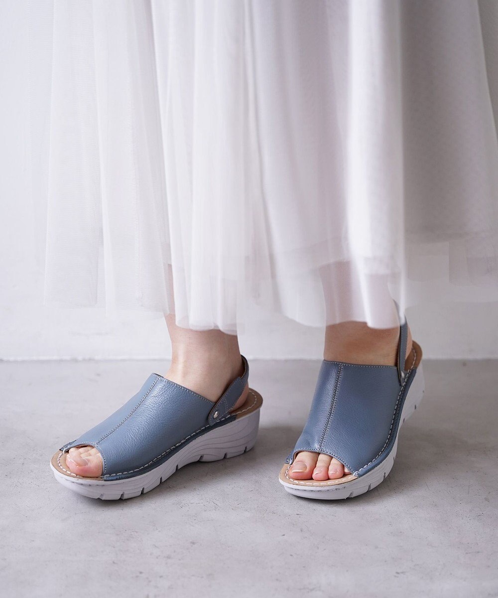 Pointer 本革 超軽量厚底サボサンダル 