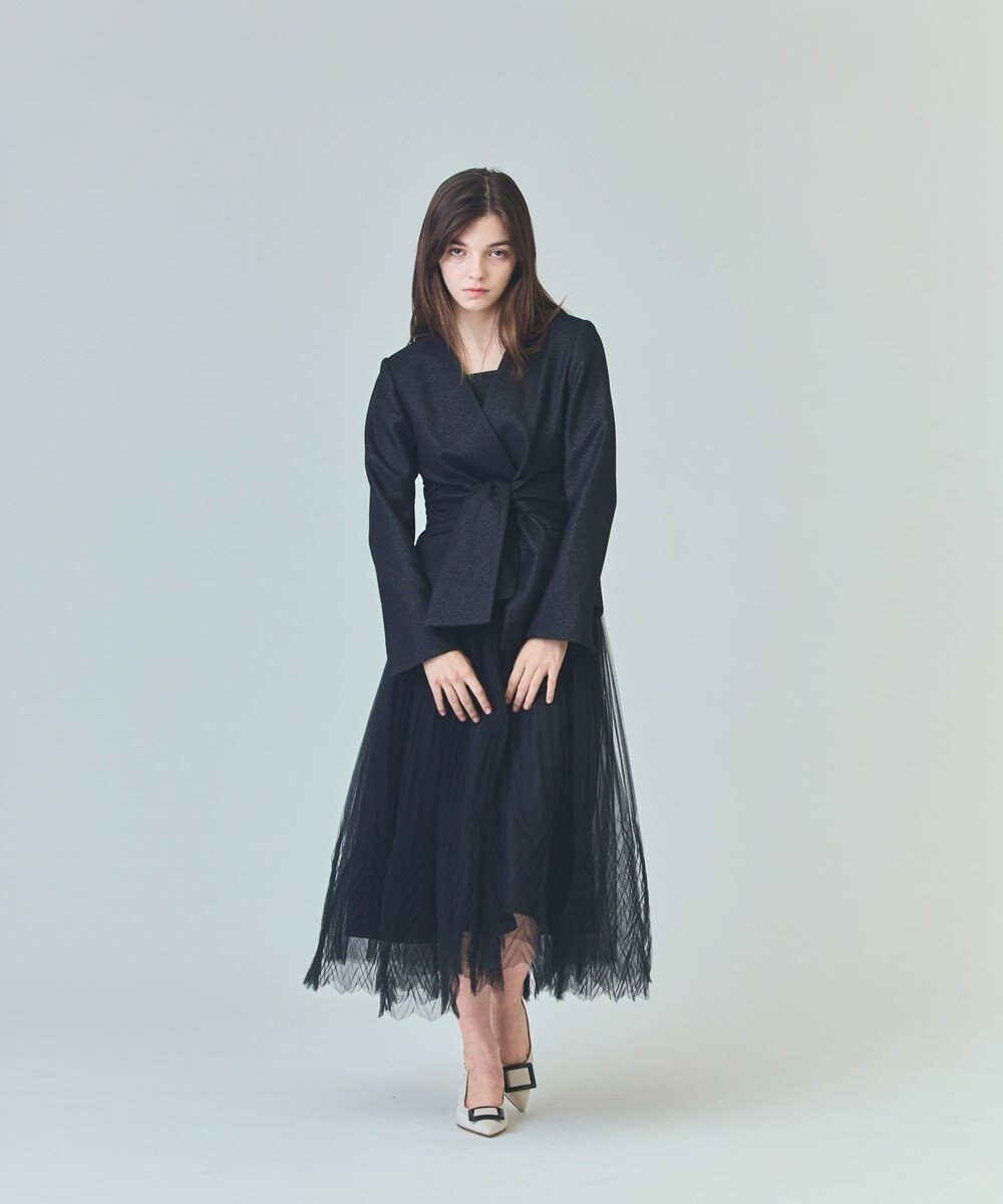 GRACE CONTINENTAL ラメWOOLボウジャケット 