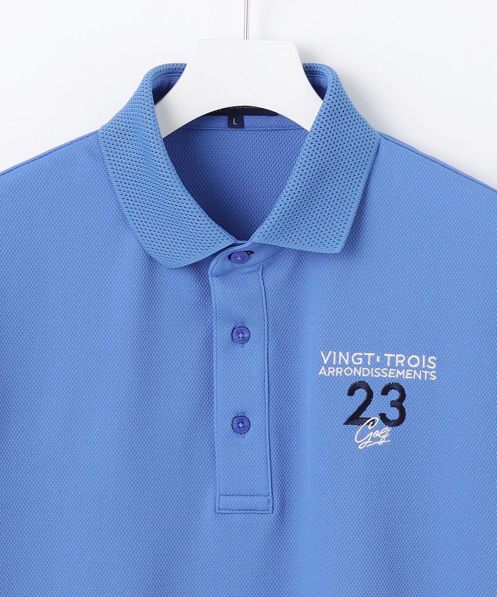 23区GOLF 【MEN】ハニカムライトカノコメッシュ衿ポロ 