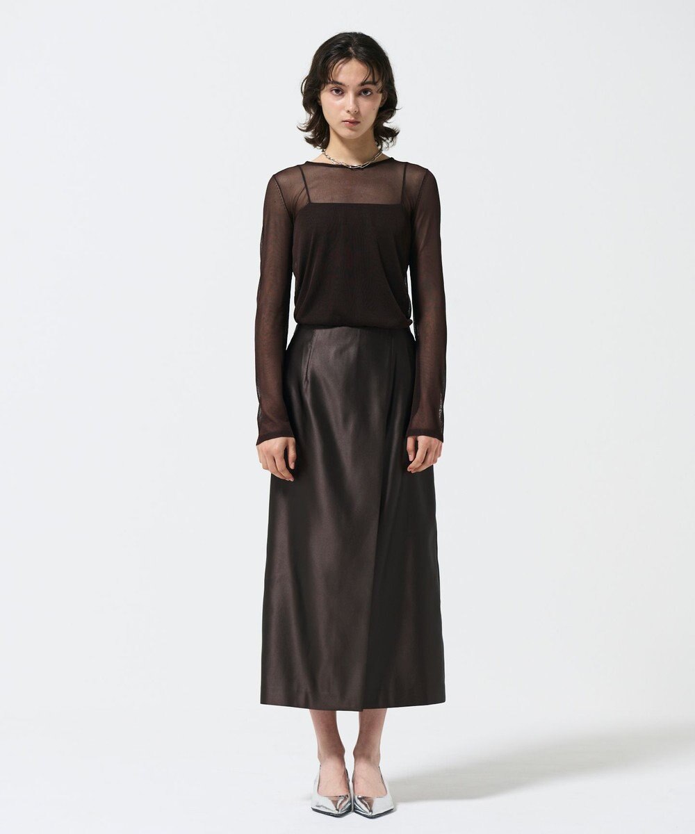 GRACE CONTINENTAL コーティングラップスカート 