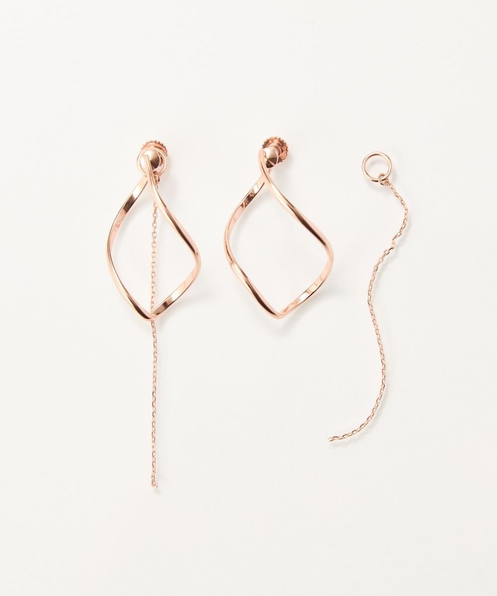 Phoebe 【限定セット】プチベゼルストーンネックレス×2wayグレースツイストラインイヤリング 