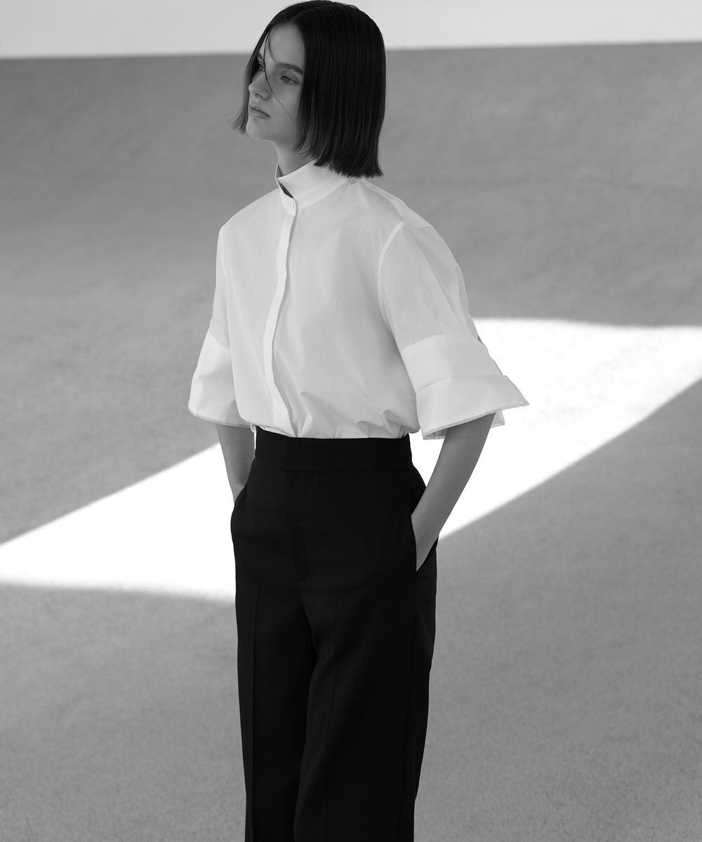 23区 【エステータ】ライトダブルクロス ワイドパンツ 