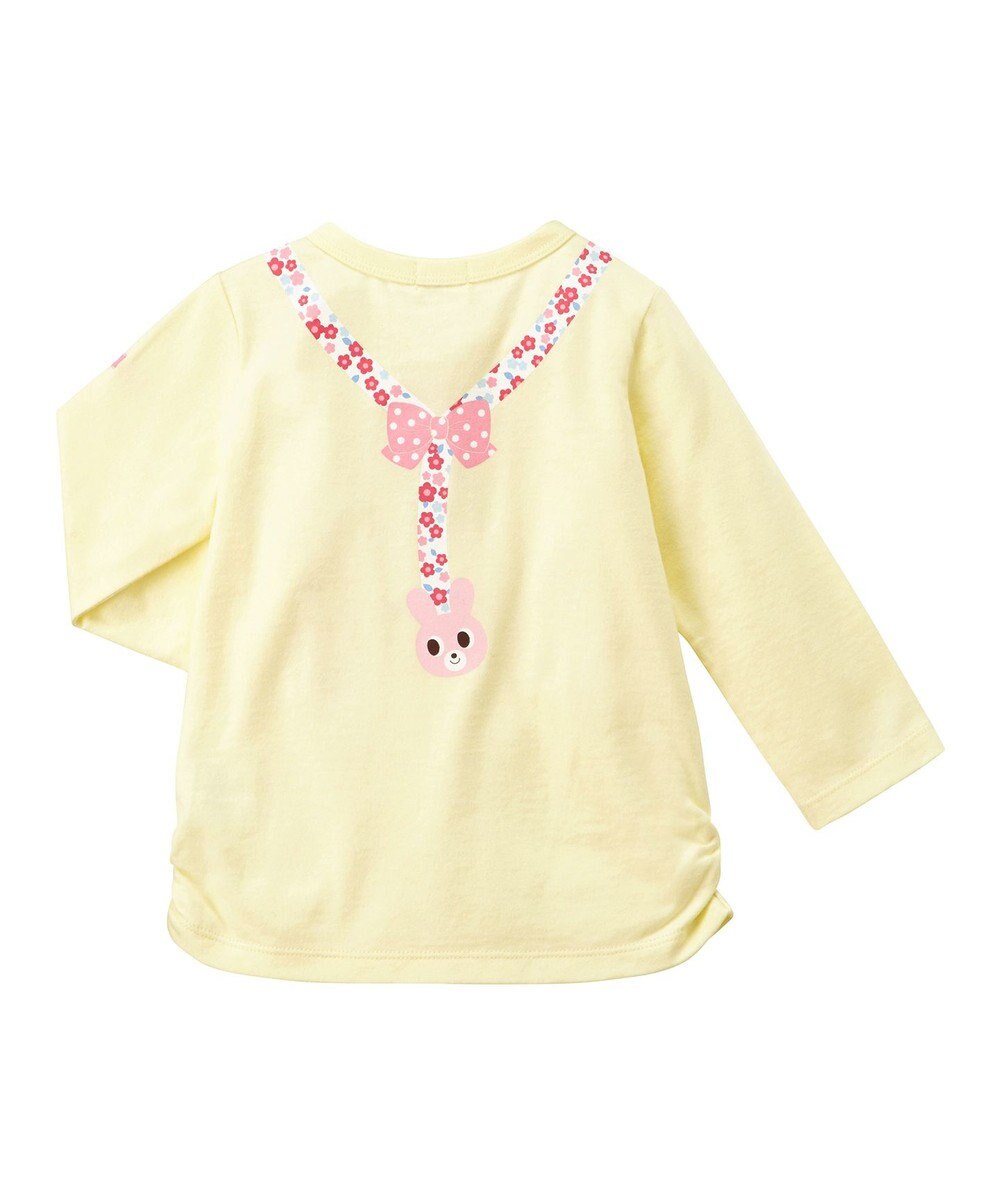 MIKI HOUSE HOT BISCUITS 【70-120cm】 サスペンダープリント長袖Ｔシャツ 