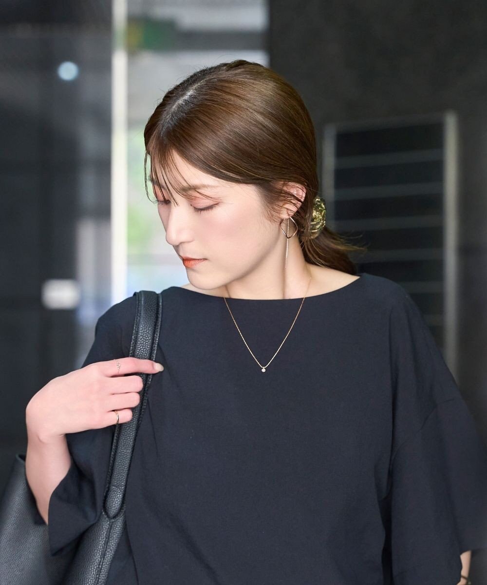 Phoebe 【限定セット】プチベゼルストーンネックレス×2wayグレースツイストラインイヤリング 