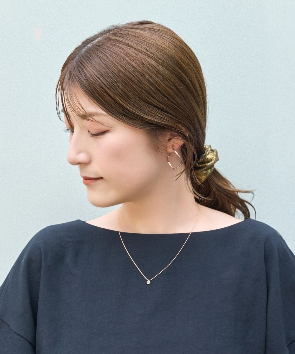 Phoebe 【限定セット】プチベゼルストーンネックレス×2wayグレースツイストラインイヤリング 