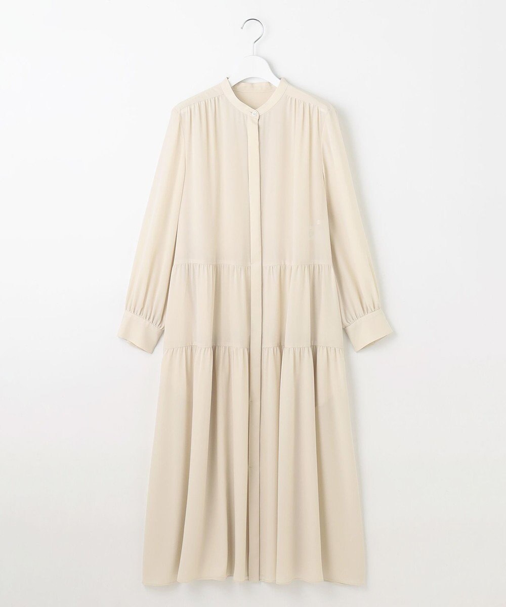 自由区 L シルキータッチティアード ドレス 