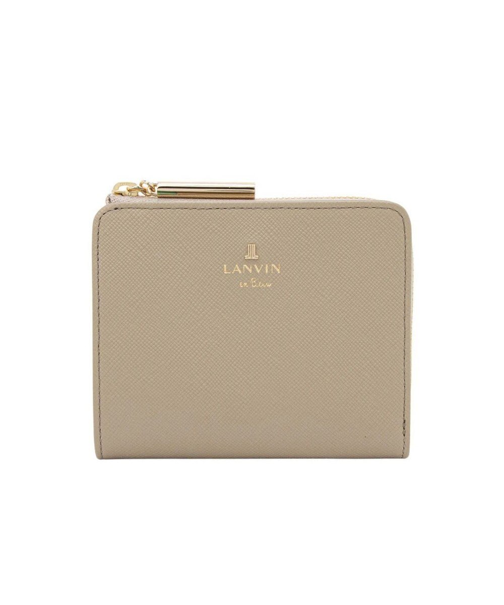 LANVIN en Bleu リュクサンブールカラー 二つ折りLファスナー財布 