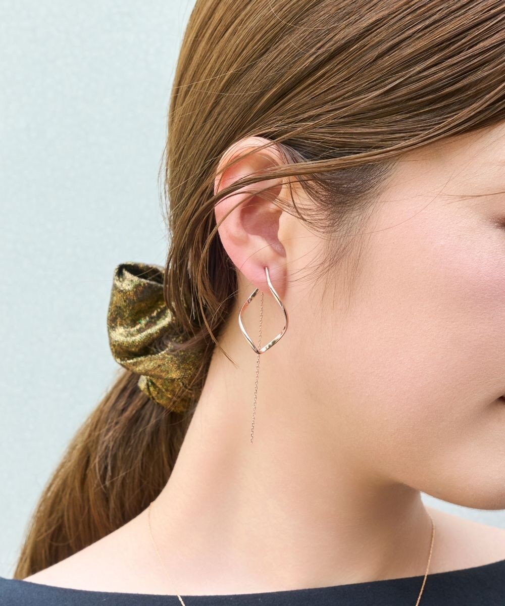 Phoebe 【限定セット】プチベゼルストーンネックレス×2wayグレースツイストラインイヤリング 