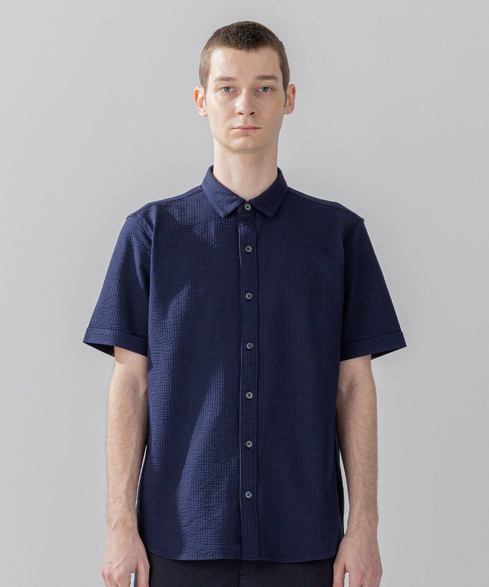 JOSEPH HOMME 【WEB・一部店舗限定】 ドライサッカーストレッチ　半袖レギュラーカラーシャツ 