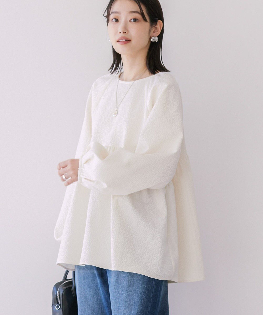 AMERICAN HOLIC ラグランジャガードロングブラウス 