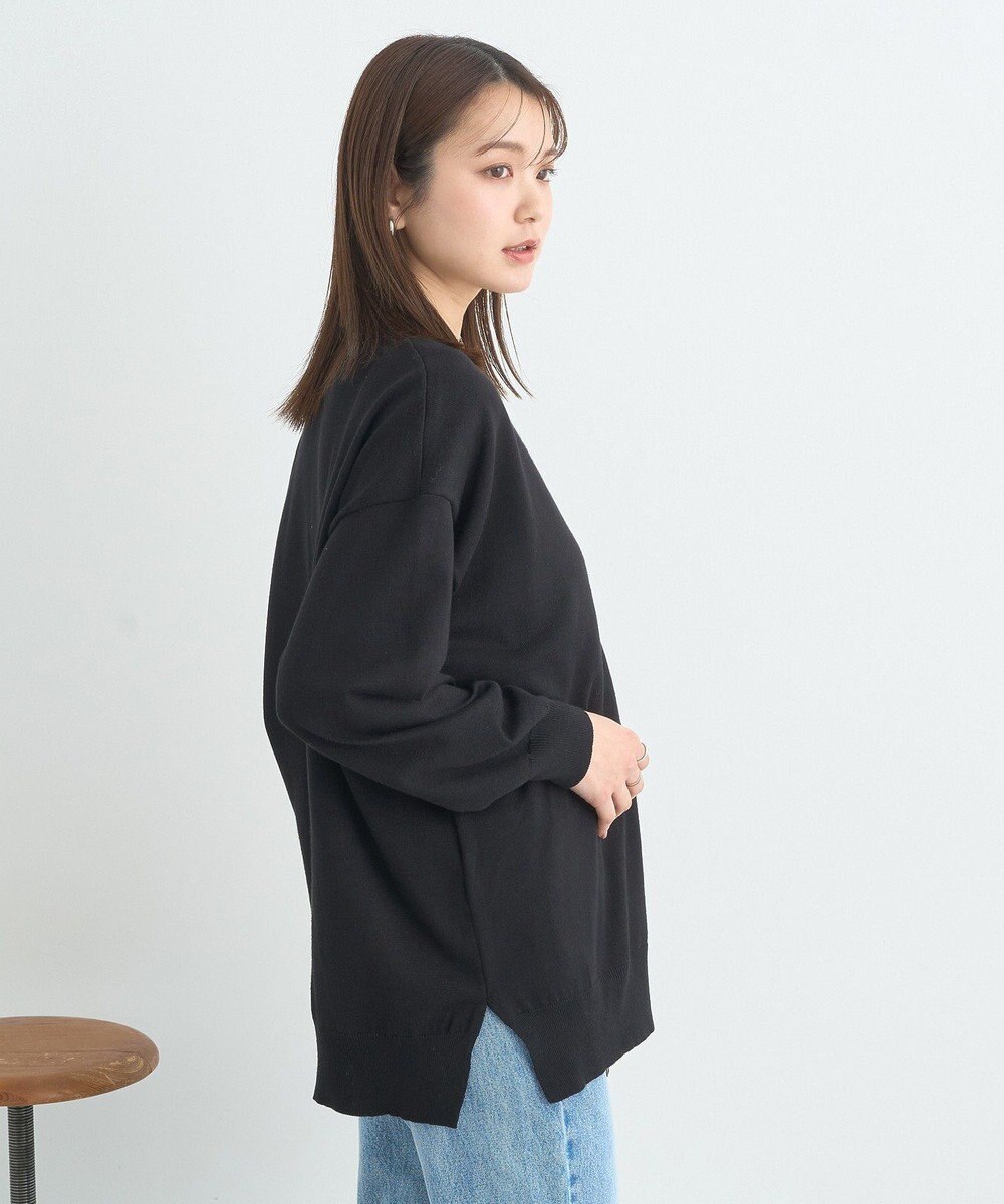 earth music&ecology レイヤード風ニットカーディガン 