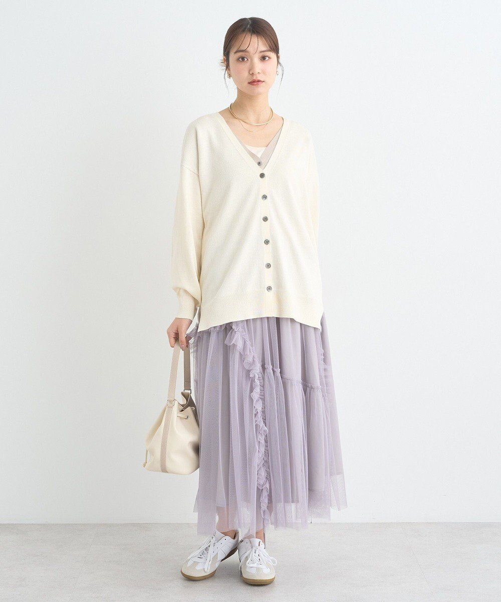 earth music&ecology レイヤード風ニットカーディガン 