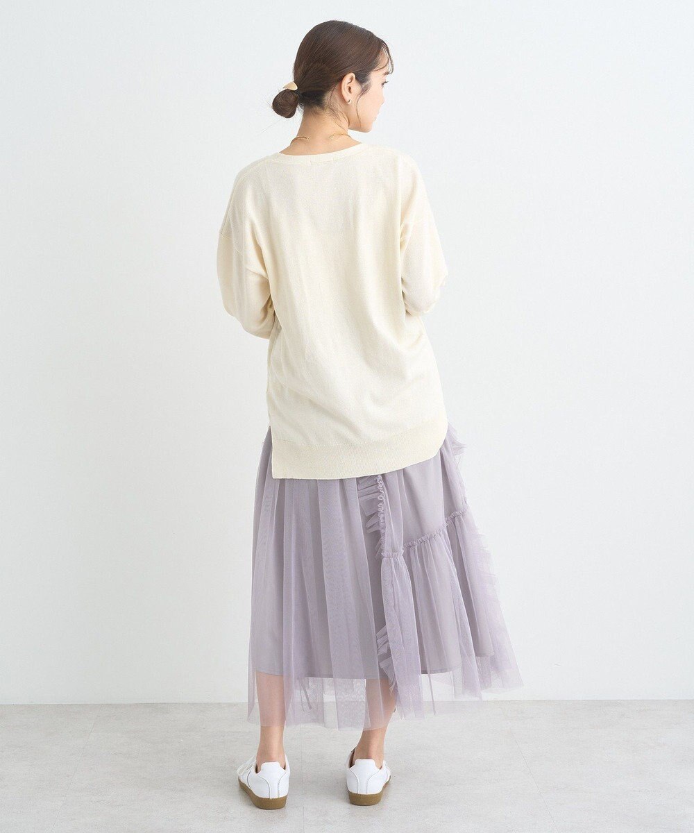 earth music&ecology レイヤード風ニットカーディガン 