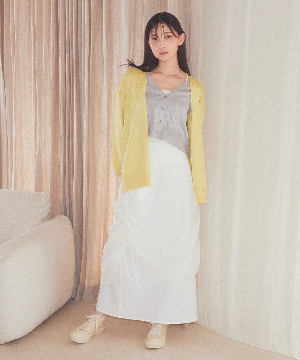 earth music&ecology レイヤード風ニットカーディガン 